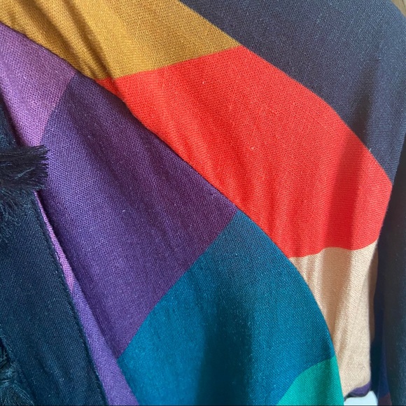 M FARM RIO Amanda Linen Stripe Kimono Wrap Duster - Picture 8 of 11